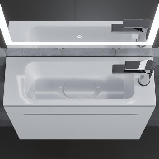 Раковина для ванной полувстраиваемая Uperwood Modul 60 см, белая глянцевая фото 2