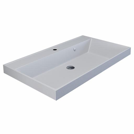 Раковина кварцевая для ванной комнаты Uperwood Classic Quartz 80 см, белая матовая, жасмин фото 5