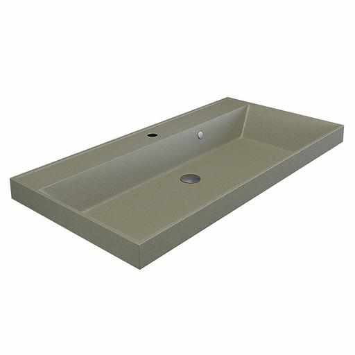 Раковина кварцевая для ванной комнаты Uperwood Classic Quartz 90 см, бежевая матовая, десерт фото 6