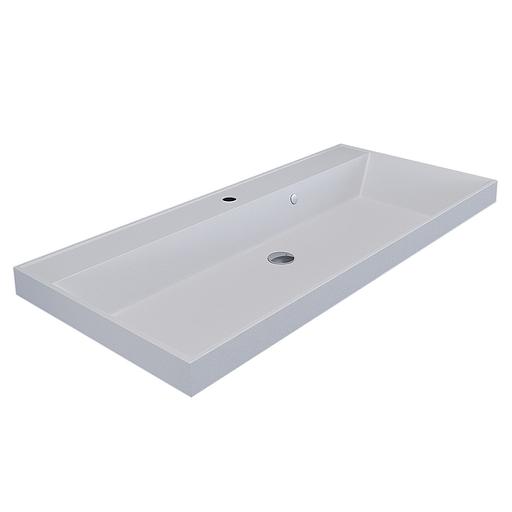 Раковина кварцевая для ванной Uperwood Classic Quartz 100 см, белая матовая, жасмин фото 2
