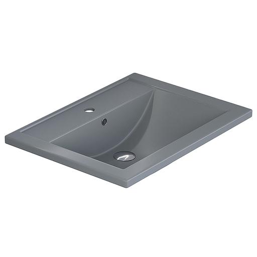 Раковина кварцевая для ванной Uperwood Foster Quartz 60 см, серая матовая, бетон фото 3