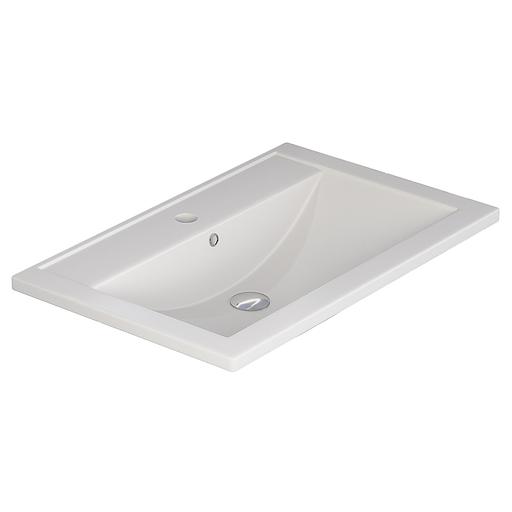 Раковина кварцевая для ванной Uperwood Foster Quartz 70 см, белая матовая, жасмин фото 4