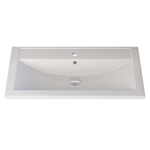 Раковина кварцевая для ванной Uperwood Foster Quartz 80 см, белая матовая, жасмин фото 3