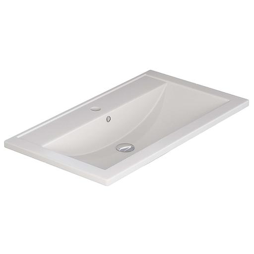 Раковина кварцевая для ванной Uperwood Foster Quartz 80 см, белая матовая, жасмин фото 4