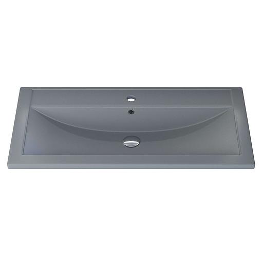 Раковина кварцевая для ванной Uperwood Foster Quartz 90 см, серая матовая, бетон фото 3