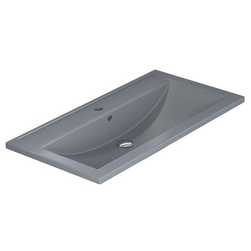 Раковина кварцевая для ванной Uperwood Foster Quartz 90 см, серая матовая, бетон фото 4