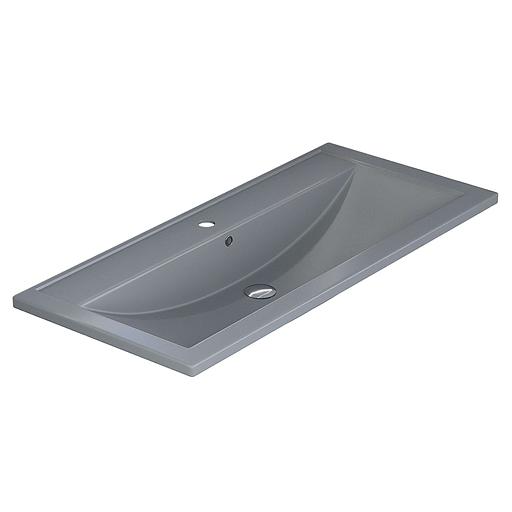 Раковина кварцевая для ванной Uperwood Foster Quartz 100 см, серая матовая, бетон фото 4