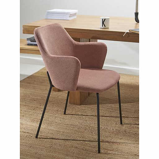 Стул Dwight, фактурный шенилл, коралловый фото 7