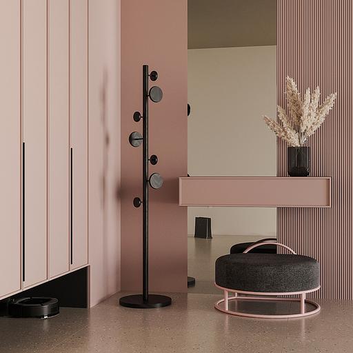 Вешалка напольная Olavy, 173 см, черная фото 4