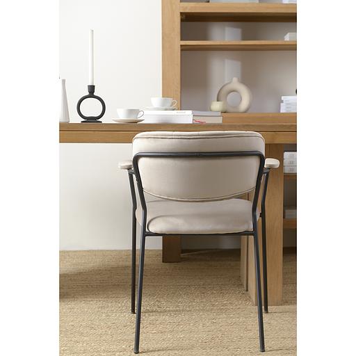 Стул Eirill, велюр, серо-бежевый фото 3