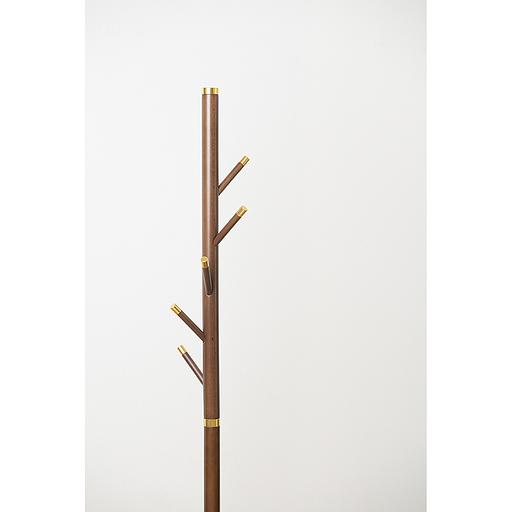 Вешалка напольная Bakken, 180 см, золотистый хром/светлый орех фото 2