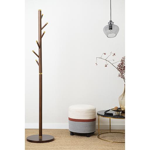 Вешалка напольная Bakken, 180 см, золотистый хром/светлый орех фото 6