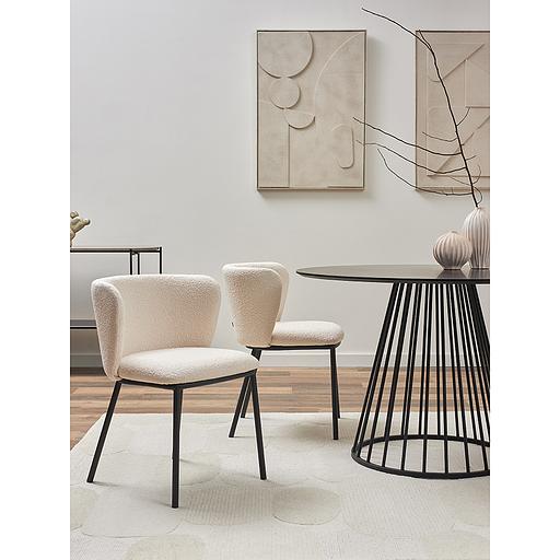 Стул Foggy, букле, молочный фото 6