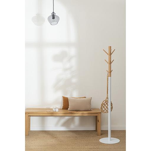 Вешалка напольная Espen, 174 см, белая/натуральное дерево фото 4
