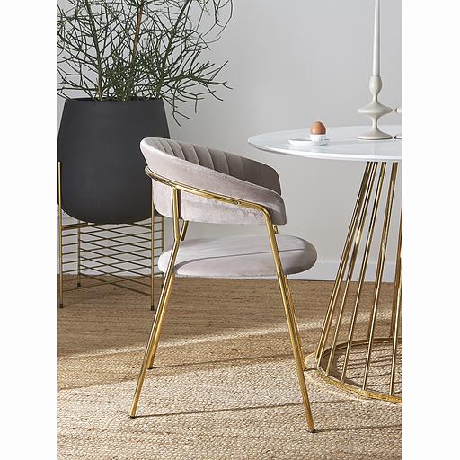 Стул Stefany, велюр, серый фото 9