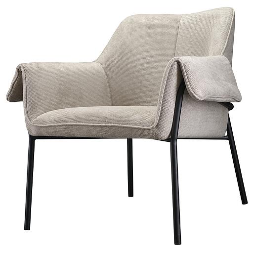 Лаунж-кресло Aline, шенилл, серо-бежевое фото 1