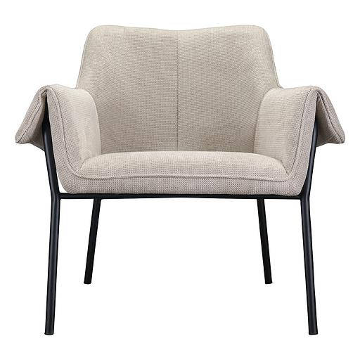 Лаунж-кресло Aline, шенилл, серо-бежевое фото 4