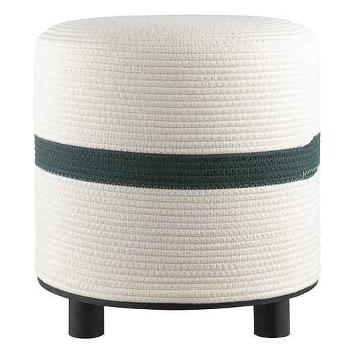 Пуф Andrin, светло-бежевый/зеленый фото 1