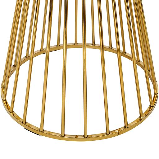 Стол обеденный Tyra, Ø110 см, белый/золотой фото 5