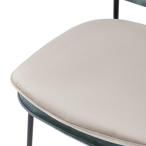 Стул Pea, велюр, сине-зеленый/бежевый фото 4