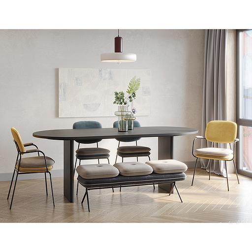 Стул Pea, велюр, сине-зеленый/бежевый фото 5