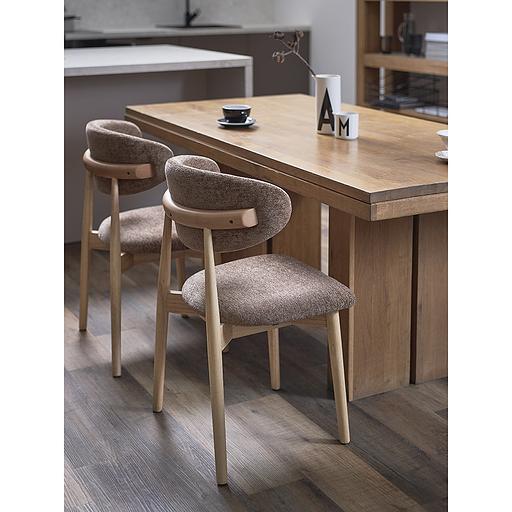 Стул Stone, мягкий шенилл, кофе с молоком фото 5