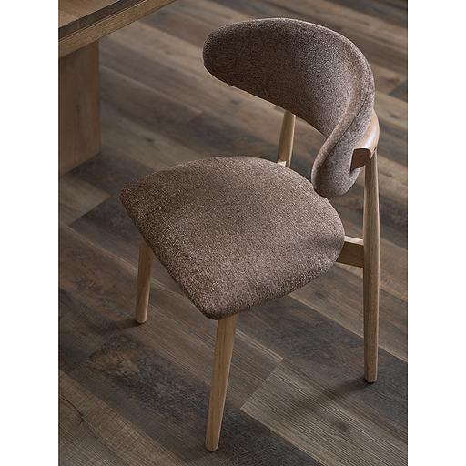 Стул Stone, мягкий шенилл, кофе с молоком фото 10