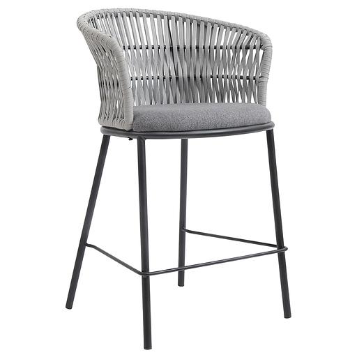 Стул полубарный Haugen, темно-серый/светло-серый фото 3