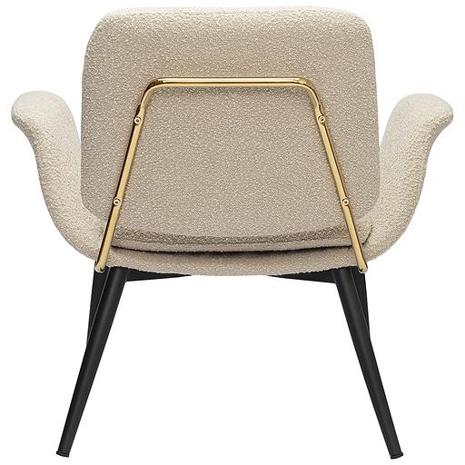 Лаунж-кресло Hilde, букле, серо-бежевое фото 4