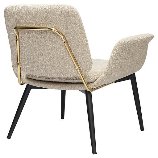 Лаунж-кресло Hilde, букле, серо-бежевое фото 5