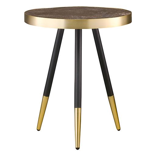 Столик Hedda, Ø40 см, черный/матовое золото фото 5