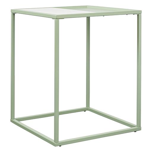 Столик кофейный Mayen, 45х45 см, белый/зеленый фото 1