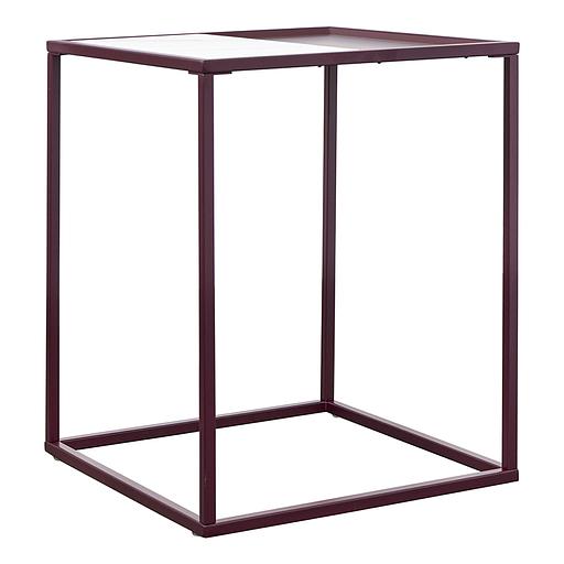 Столик кофейный Mayen, 45х45 см, белый/сливовый фото 1