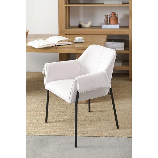 Стул Aline, шенилл, молочный фото 9