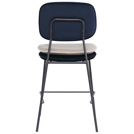 Стул полубарный Pea, велюр, темно-синий/бежевый фото 7