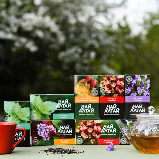 Чай "Алтай" зеленый с мятой, 100 гр, опт фото 2
