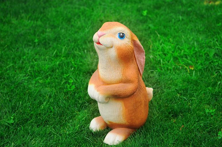 Садовая фигурка из гипса Все в сад «Заяц на задних лапах коричневый» 54×25×35 см фото 1