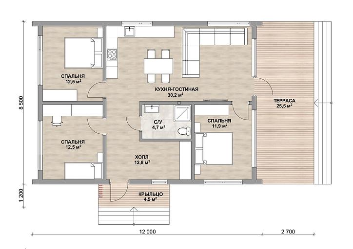Проект дома «Барнхаус 10» домокомплект фото 2