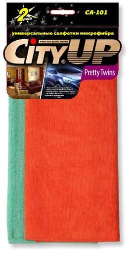 Набор салфеток City UP-101 микрофибра 2 шт, размер 35*40 см фото 1