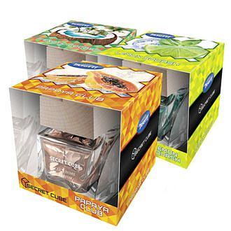 Ароматизатор для автомобиля TASOTTI "SECRET CUBE" спрей с деревянной крышкой, 50 мл фото 1