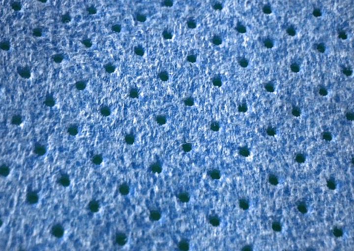 Замша искусственная перфорированная синяя "SALPA" фото 2