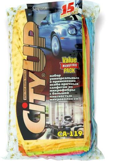 Набор салфеток CityUP СА-119 микрофибра 15 шт, 30*30 см фото 1