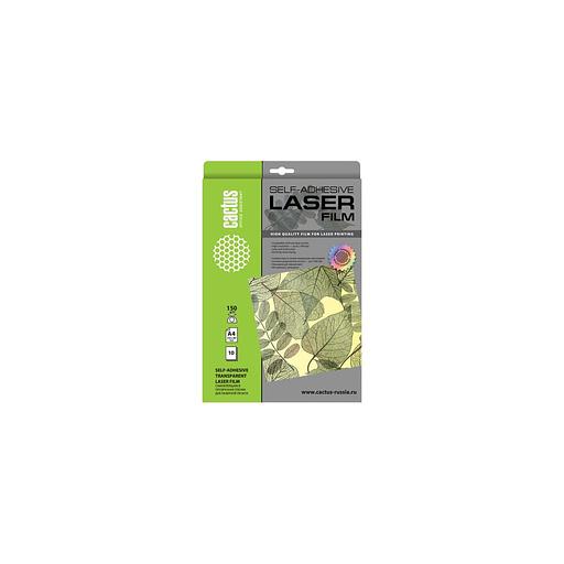 Пленка Cactus CS-LFSA415010, A4, для лазерной печати, 10л, 150г/м2, прозрачный фото 1