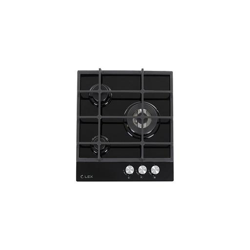 Газовая варочная панель LEX GVG 431 BL, 3 конфорки, закаленное стекло, черный фото 1
