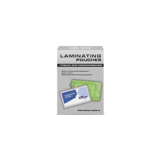Пленка для ламинирования Cactus CS-LPG80111125, 125мкм, 80х111 мм, 100шт., глянцевая фото 1