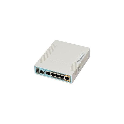 Wi-Fi роутер MIKROTIK hAP ac, Wi-Fi 5, AC1750, 2.4/5ГГц, 4 LAN, 1xUSB, 1xSFP, белый [rb962uigs-5hact2hnt] фото 1