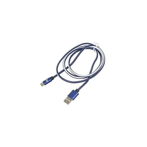 Кабель Digma micro USB (m) - USB (m), 1.2м, в оплетке, 2A, синий [microusb-1.2m-braided-bl] фото 1