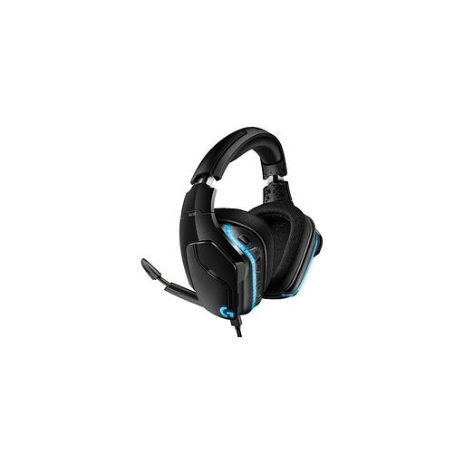 Гарнитура Logitech G635 Lightsync, для компьютера и игровых консолей, накладные, проводные, черный [981-000750] фото 1