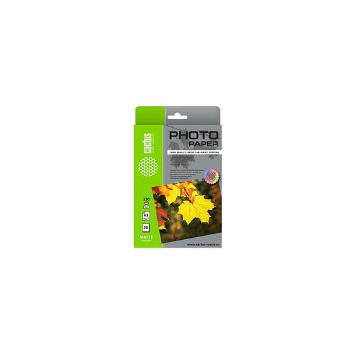 Фотобумага Cactus CS-MA523050, A5, для струйной печати, 50л, 230г/м2, белый, покрытие матовое фото 1