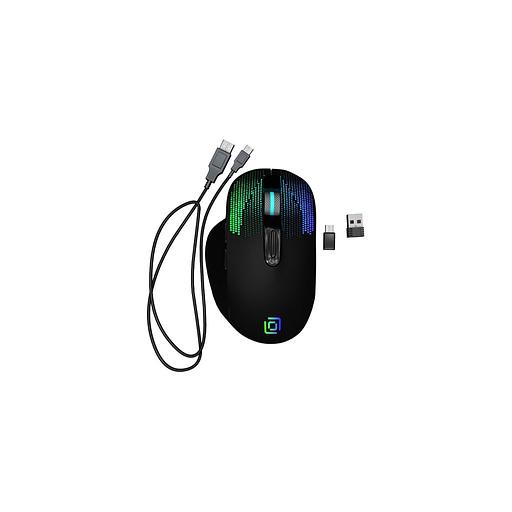 Мышь беспроводная Oklick 636LWC, радио, оптическая, USB, USB-C, 1600dpi, черный [1158065] фото 1